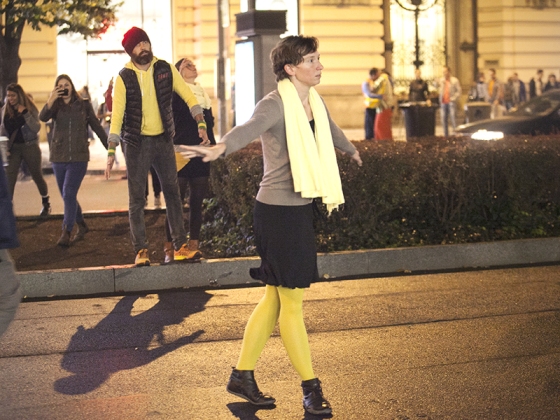Druhé město | <h4>Divadlo Vosto5, VerTeDance, KALD DAMU</h4>
11. 10. 2014, Václavské náměstí