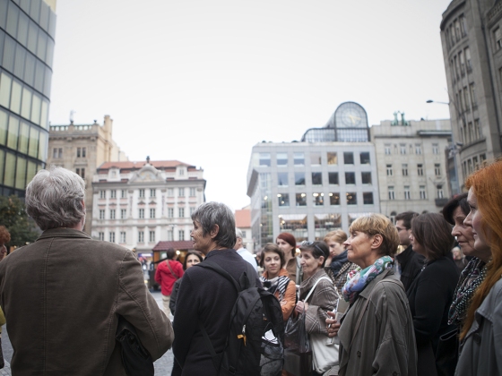 S Radovanem Lipusem o scénologii Václavského náměstí | 11. 10. 2014, Václavské náměstí