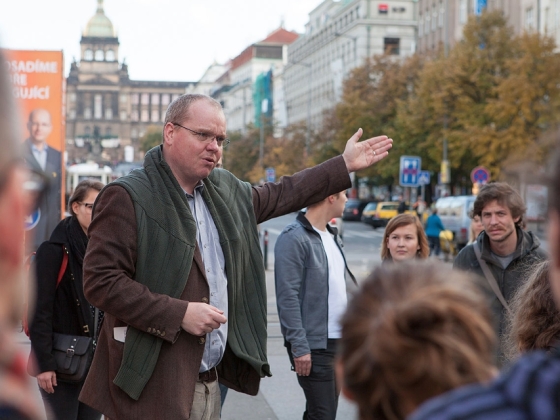 Václavské nám. od 14. století po současnost | <h4>Procházka s Richardem Bieglem po Václavském náměstí</h4>
13. 10. 2013
