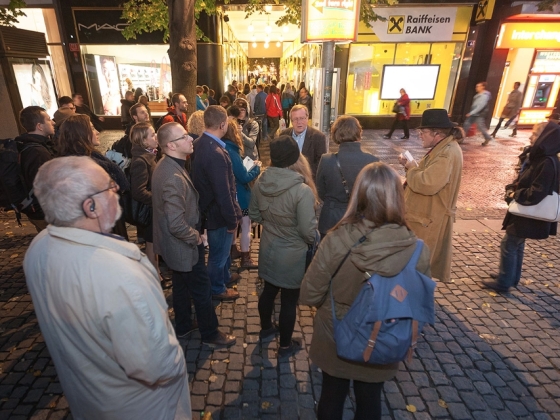Václavské náměstí – jaká je role dnešního centra | <h4>S Josefem Vomáčkou po Václavském náměstí</h4>
17. 10. 2013, Palác u Stýblů